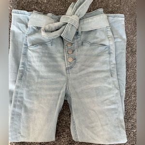 New express jeans! High waisted light wash skinny jeans. Very stretchy